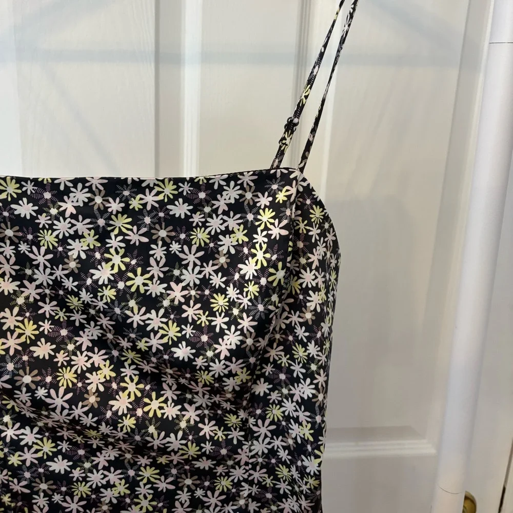 Aritzia Sunday Best Black Floral Print Mini Dress Lined Size 2 - Picture 10 of 17